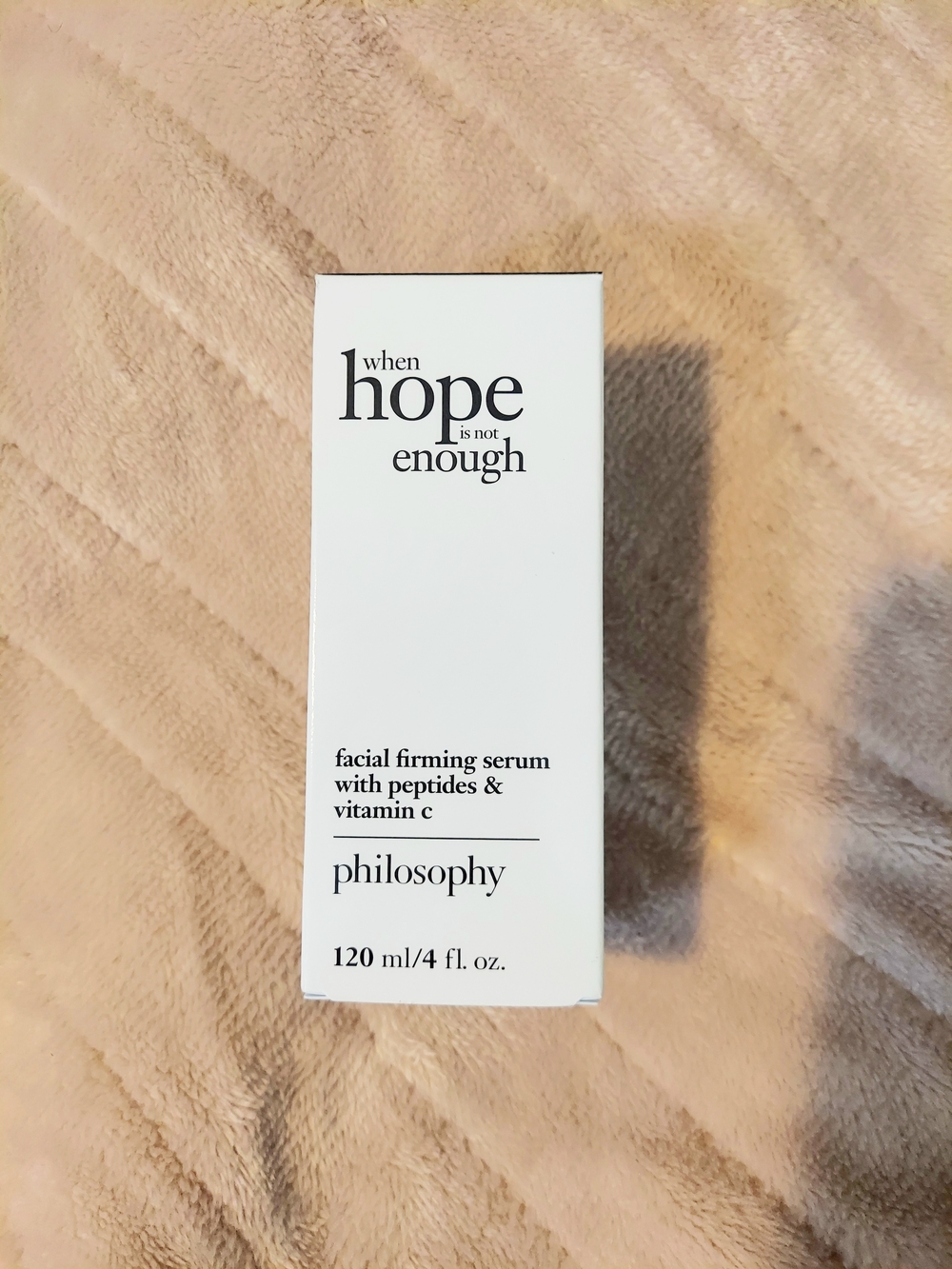 philosophy "when hope is not enough" Facial Firming Serum With Peptides 4oz NWT